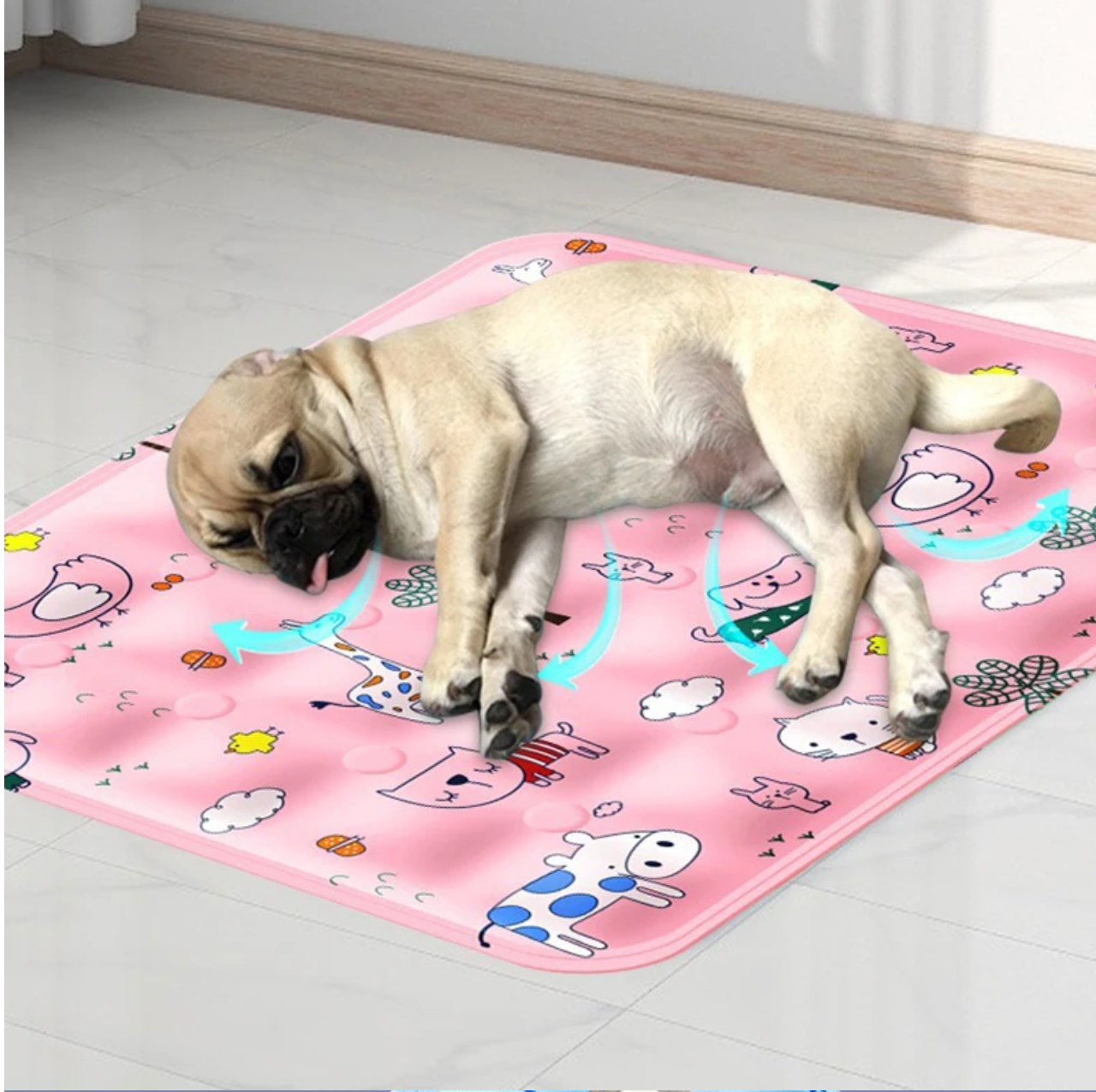 Tapis refroidissant pour animaux de compagnie - La vie en rose